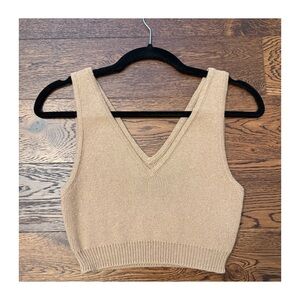 Cordera long knit top in camel